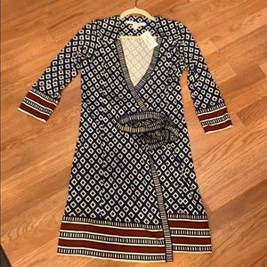 Diane Von Furstenberg Printed Wrap Dress